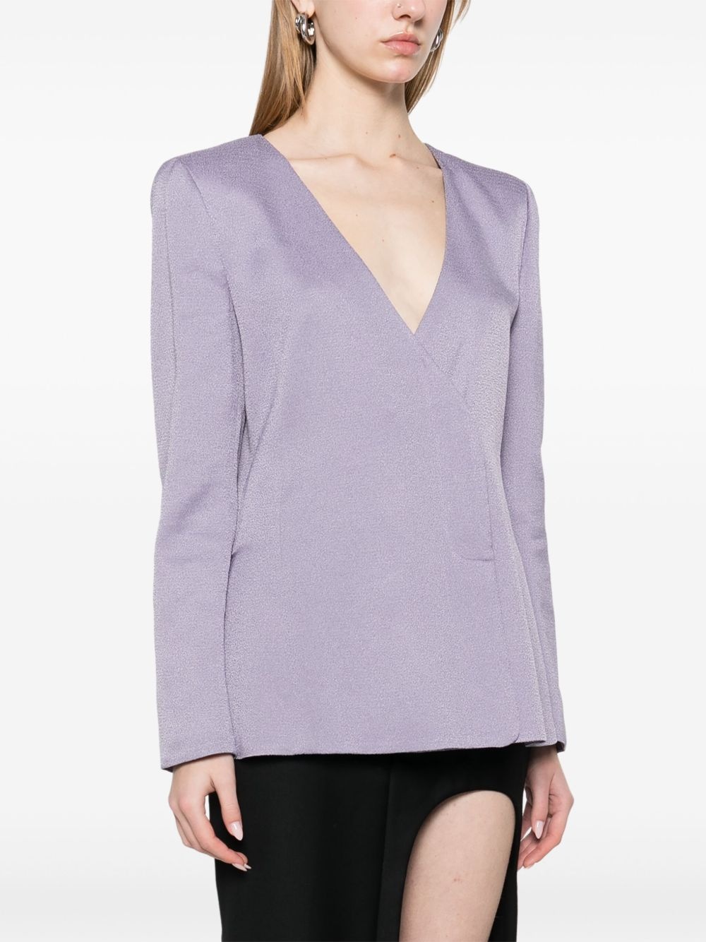 crepe blazer - 3