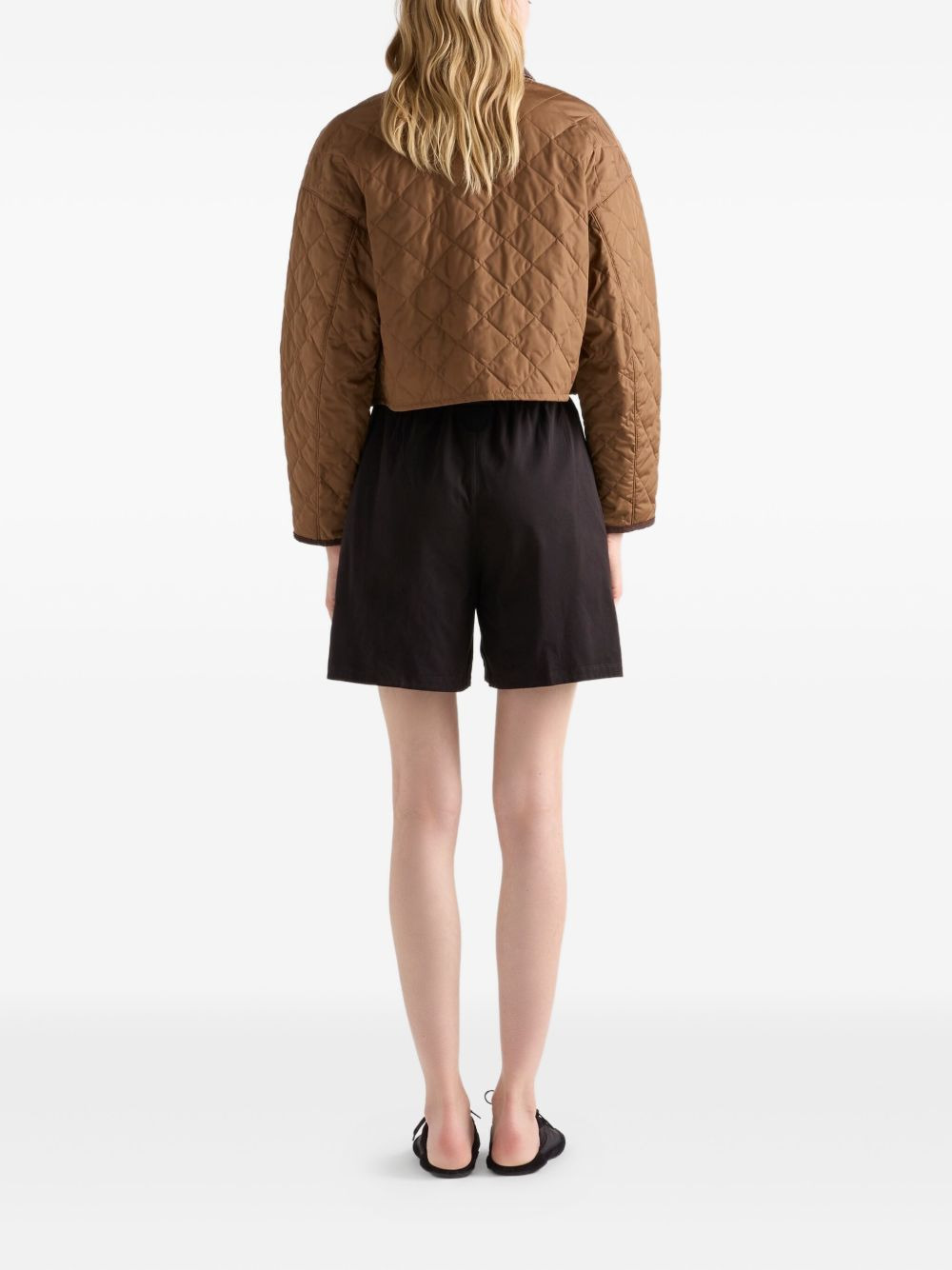 quilted corduroy-collar jacket - 3