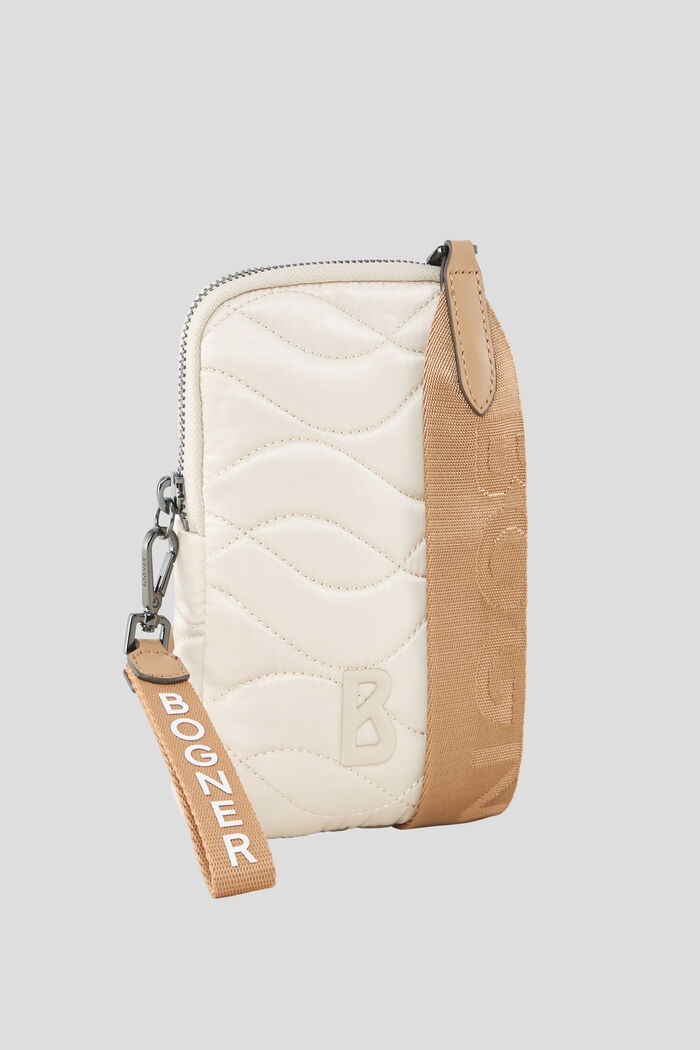 Johanna Bavarian wool smartphone pouch in Cream - 2