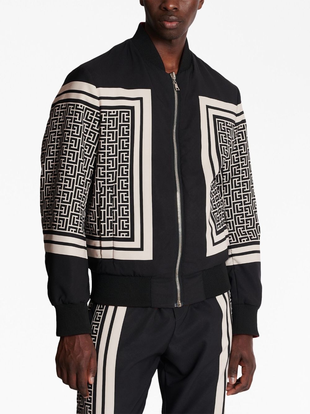 monogram-print reversible bomber jacket - 6