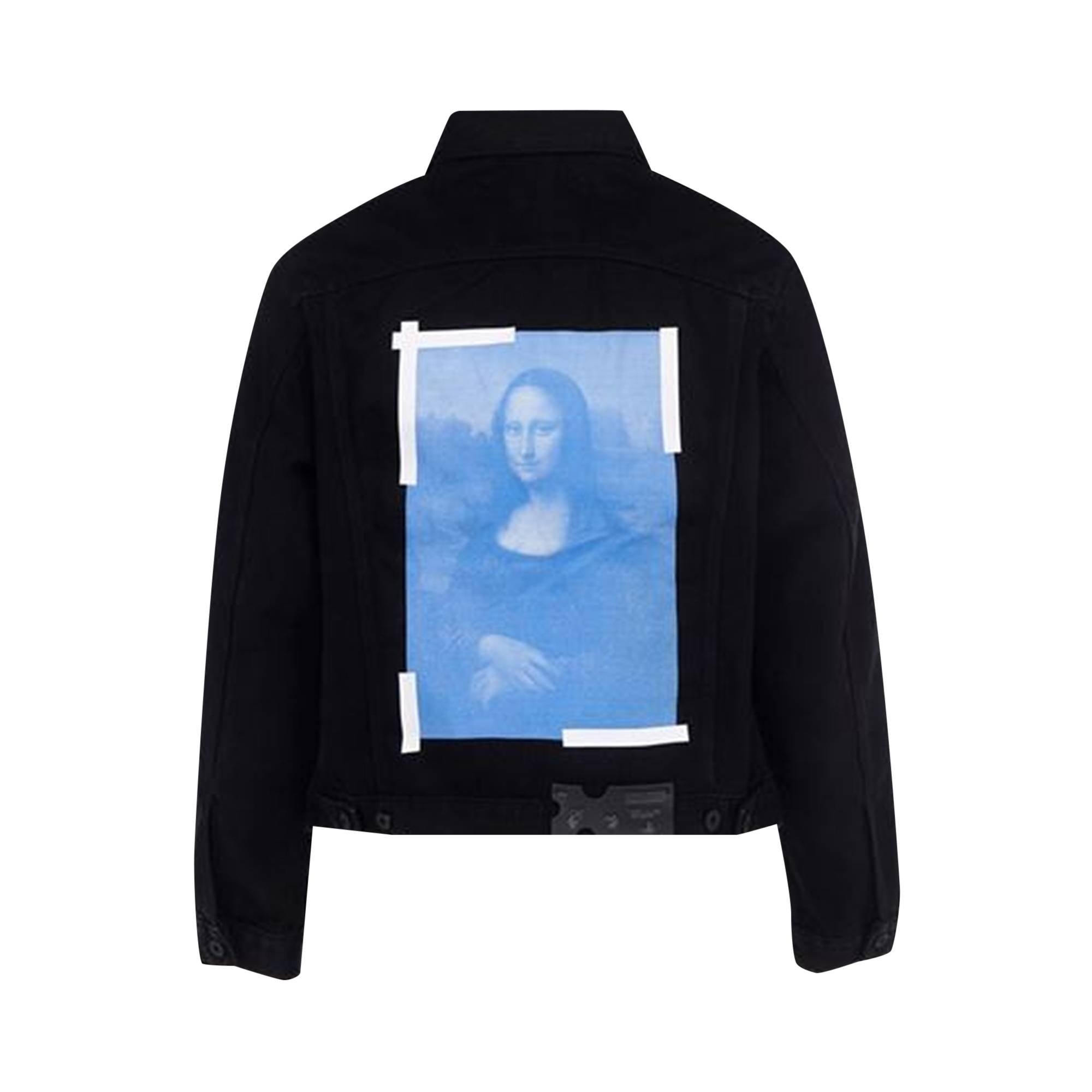 Off White Off White La Gioconda Slim Denim Jacket Black White REVERSIBLE