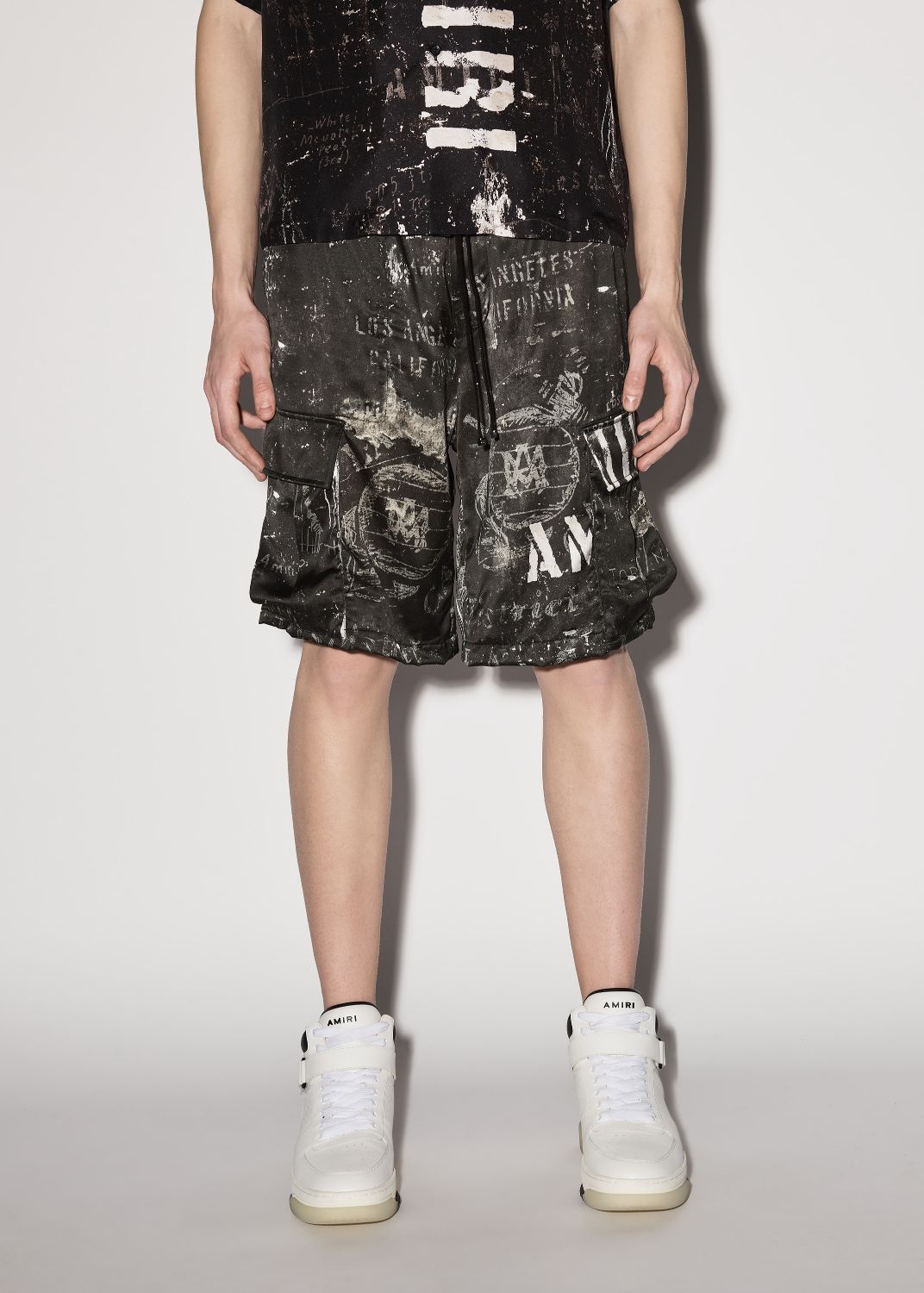 AMIRI ARMY STENCIL CARGO SHORT | REVERSIBLE AMIRI ARMY STENCIL CARGO SHORT | REVERSIBLE