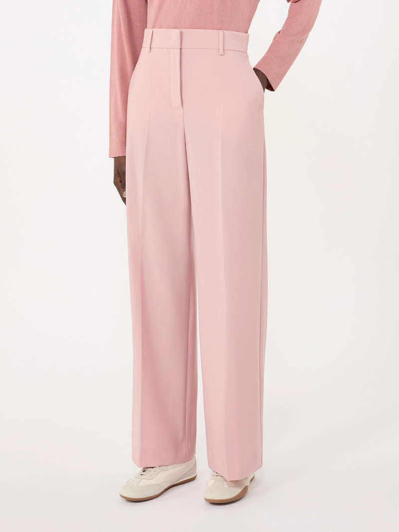 VISIVO Woollen cloth palazzo trousers - ANTIQUE ROSE 3