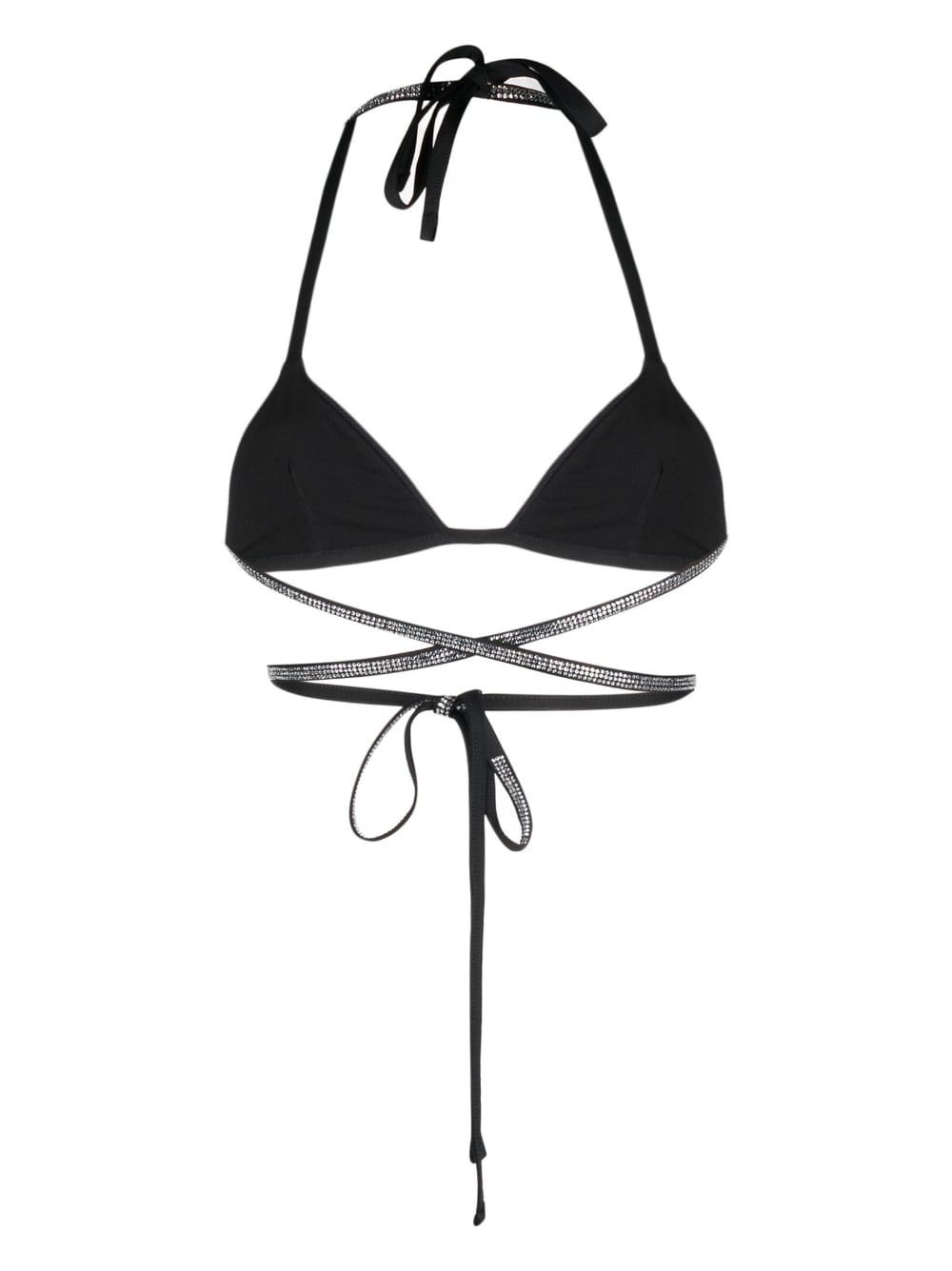rhinestone-embellished bikini top - 2