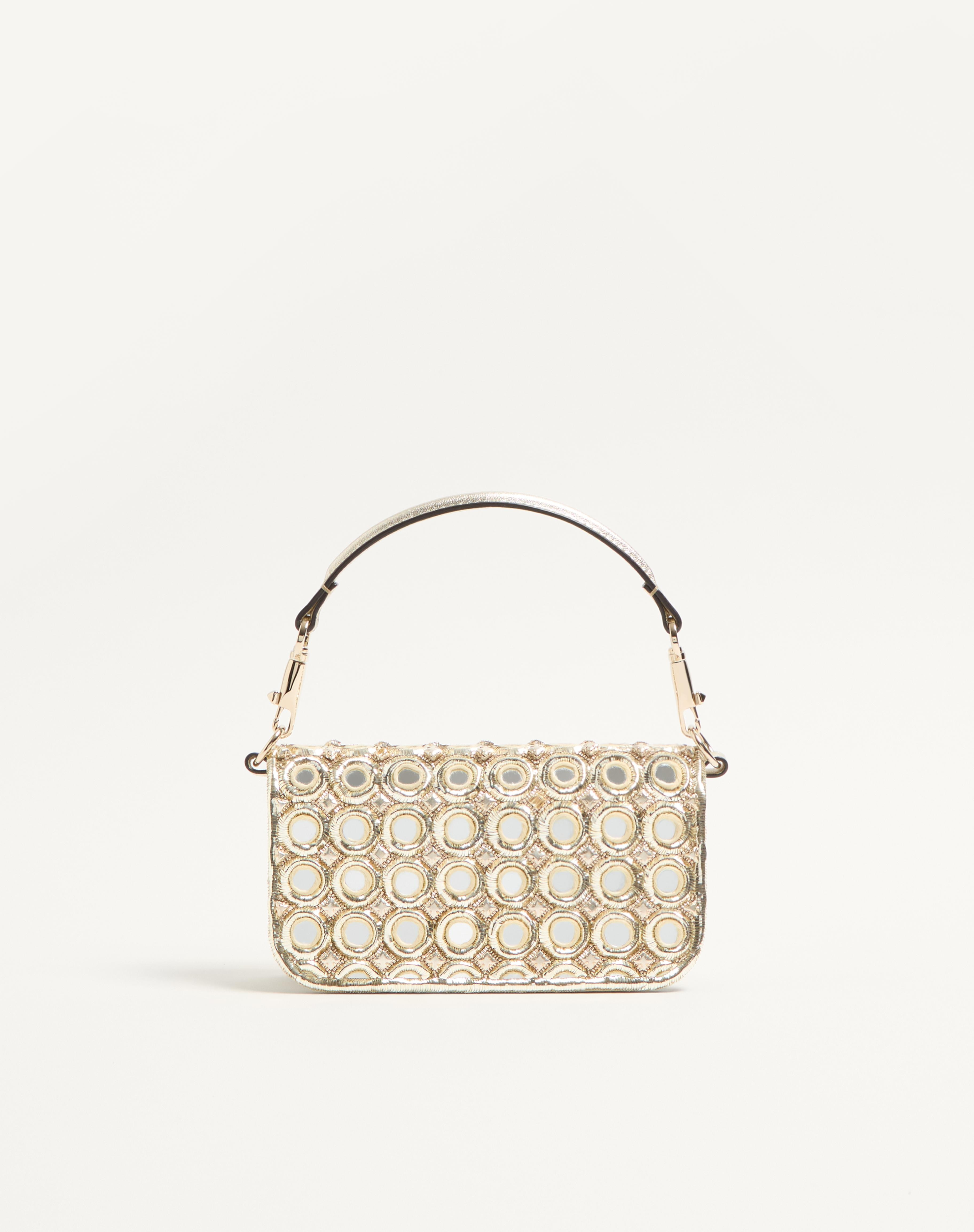 VALENTINO GARAVANI LOCÒ SMALL SHOULDER BAG EMBROIDERED WITH JEWEL LOGO - 5