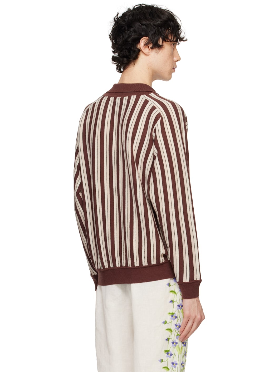 Brown & Off-White Hogan Stripe Polo - 3