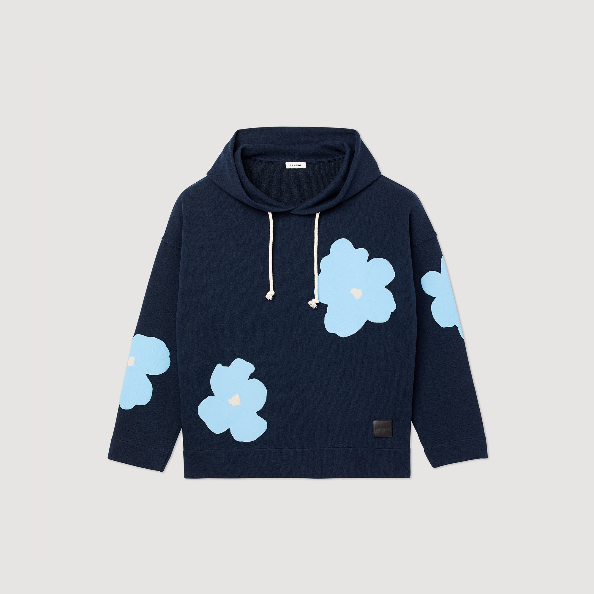 Floral pattern hoodie - 1