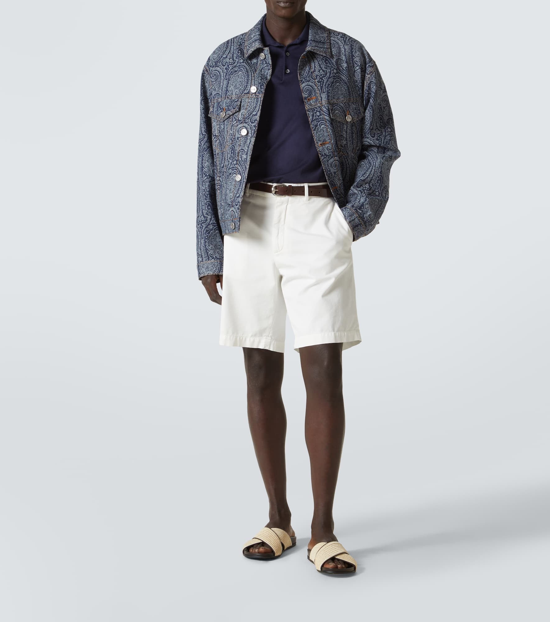 Paisley denim jacket - 2