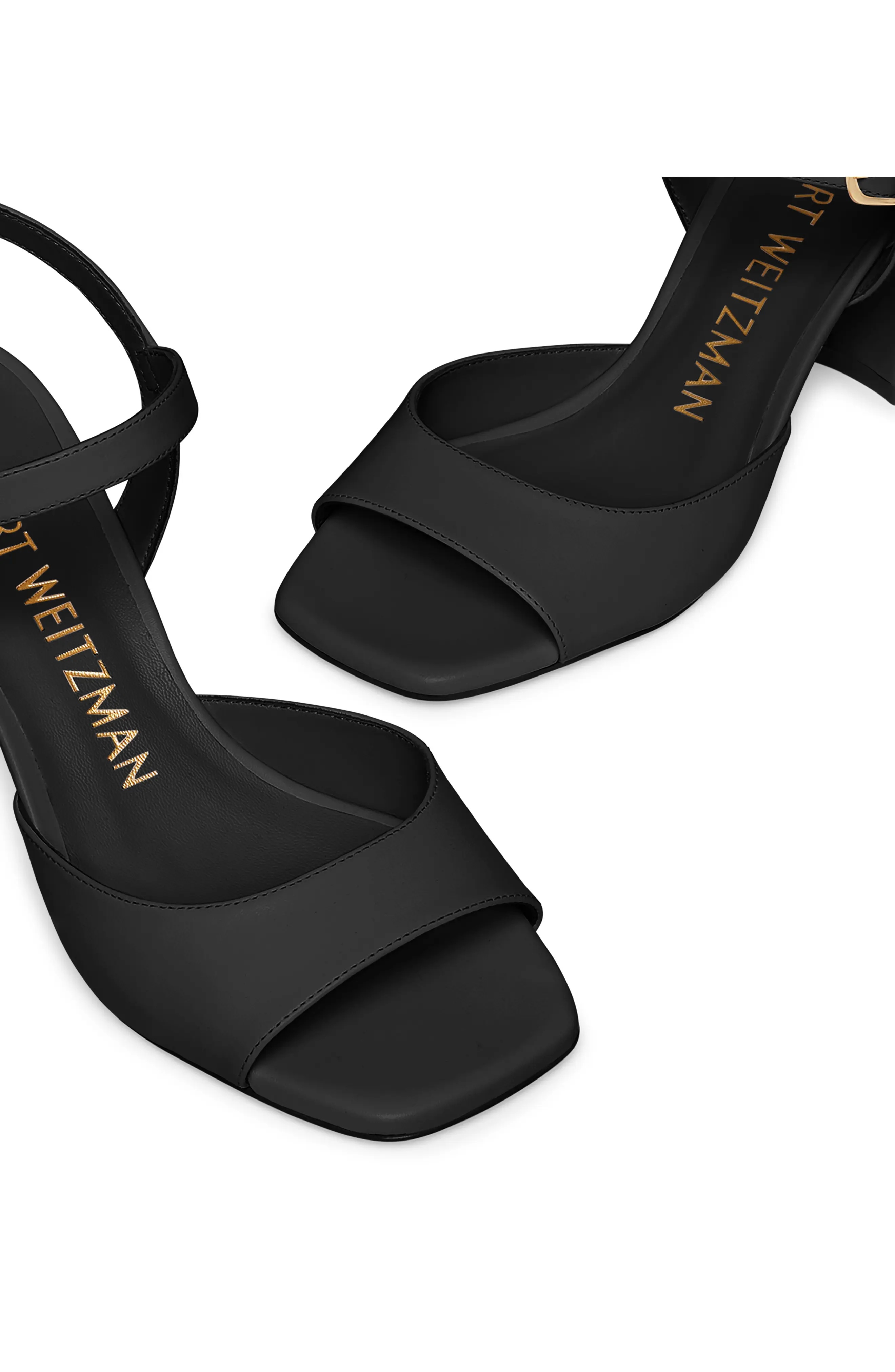 Tia 75 Block Sandal in Black /Black - 4