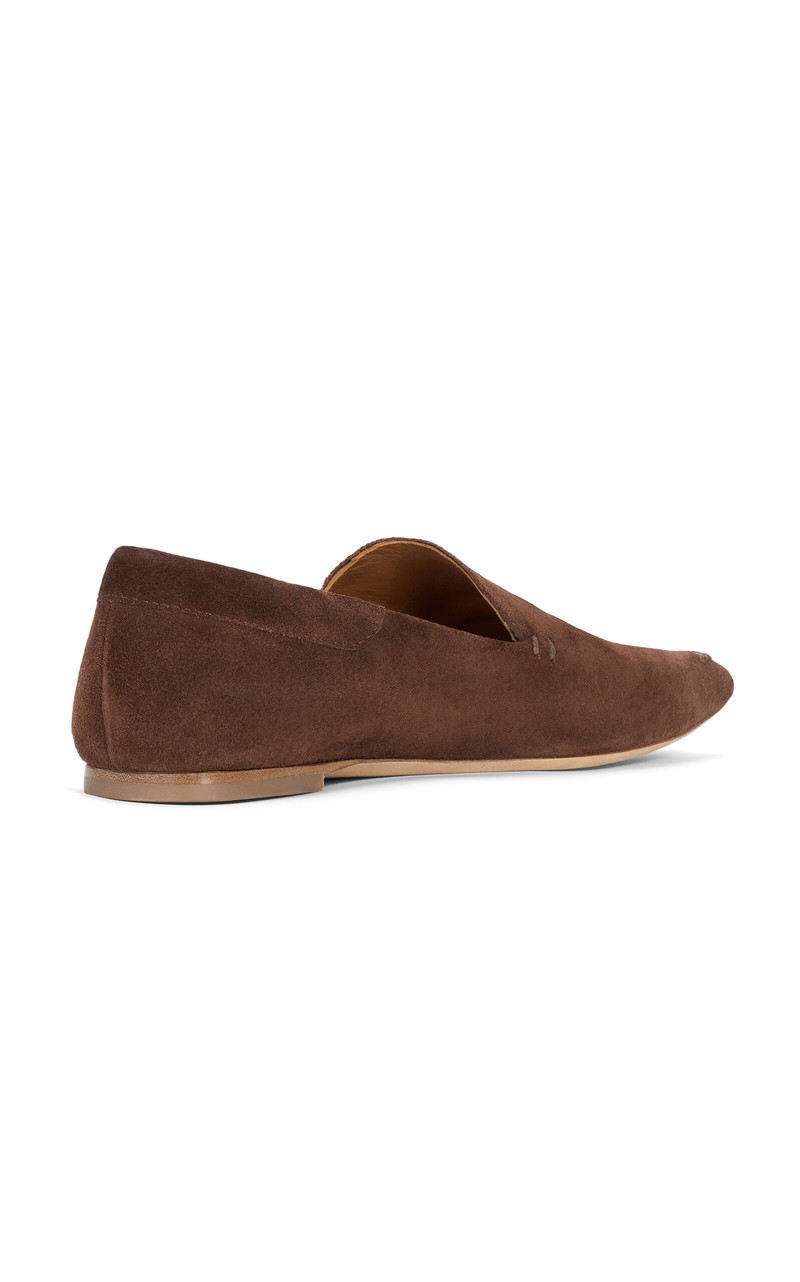STAUD Becks Suede Loafers brown outlook