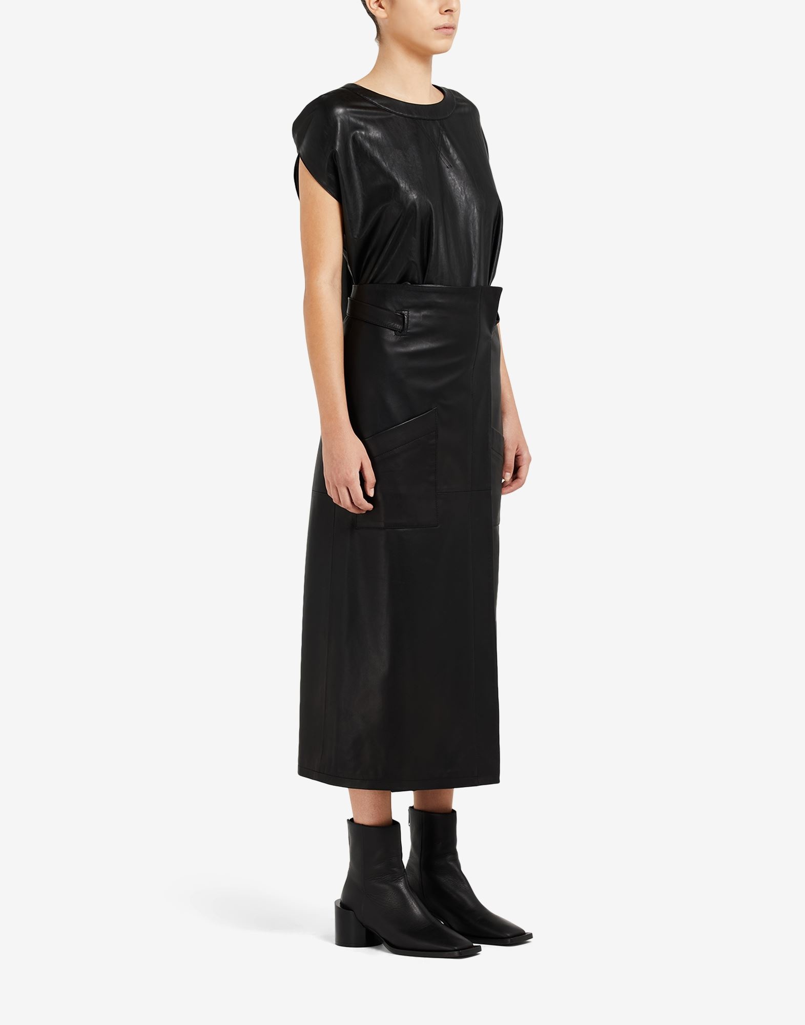 Leather wrap skirt - 3