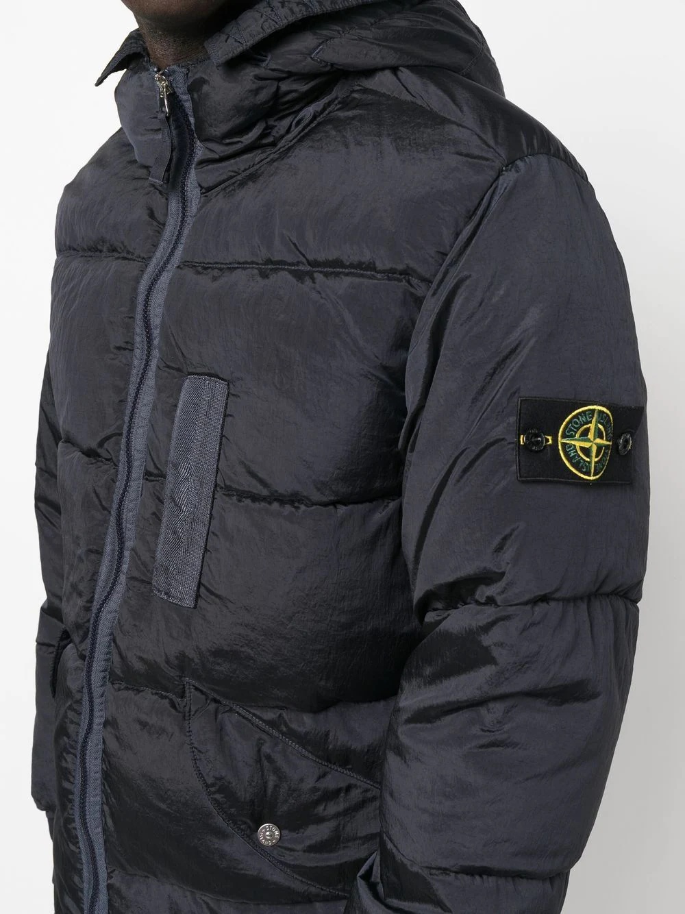 Compass logo-patch padded jacket - 5