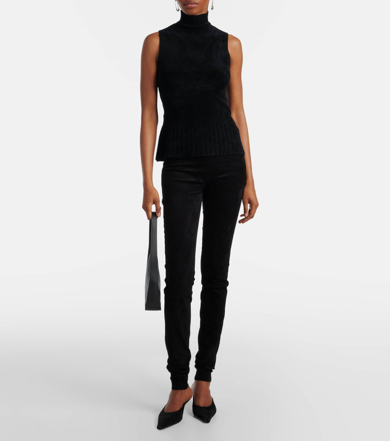 STOULS Carolyn mid-rise suede leggings outlook