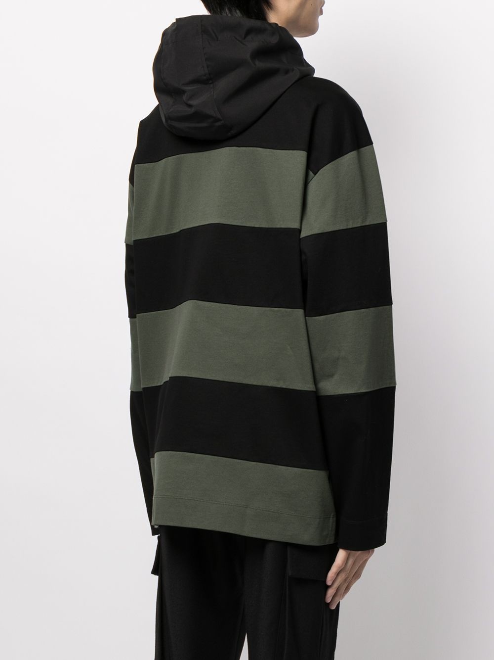 stripe-print hoodie - 4