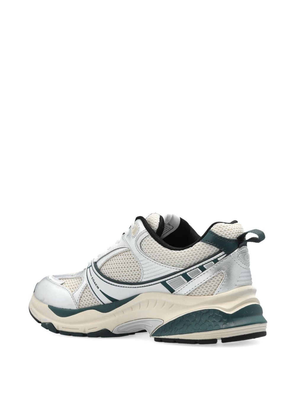 logo-detail mesh sneakers - 4