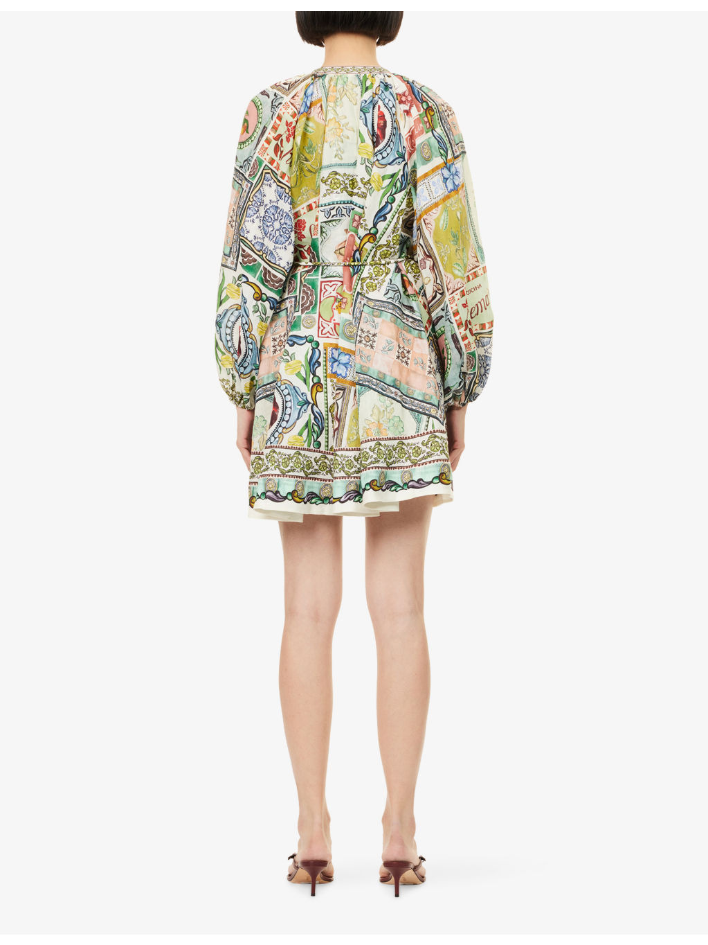 Tommasina Floral-Print Ramie Mini Dress - 4