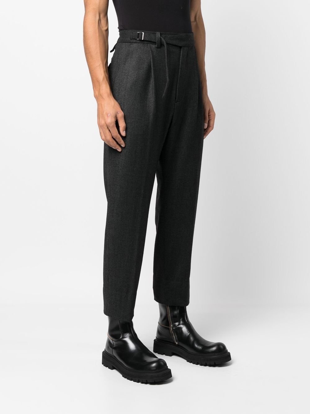 cropped tapered-leg trousers - 3