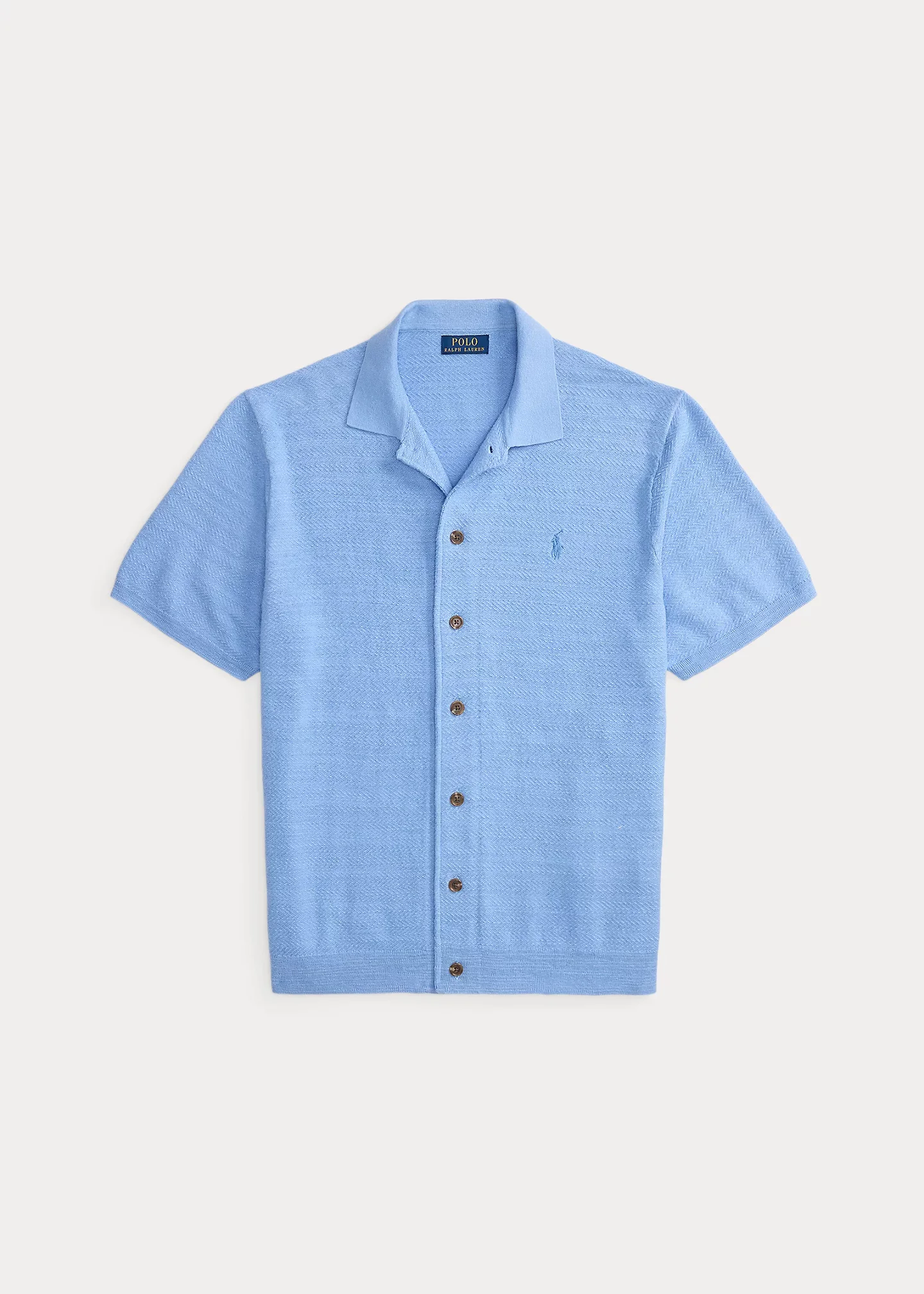Cotton-Linen Short-Sleeve Cardigan - 1