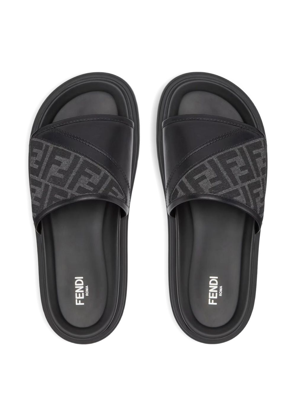 Diagonal FF jacquard sandals - 3