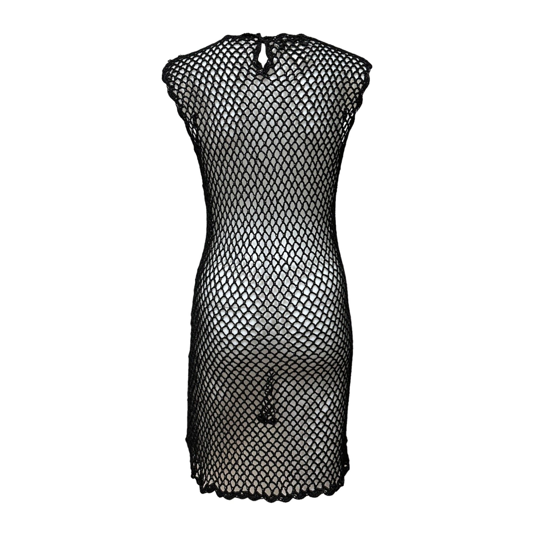 DOLCE&GABBANA Fall Winter 1997 Fishnet Knit Midi Dress - 2