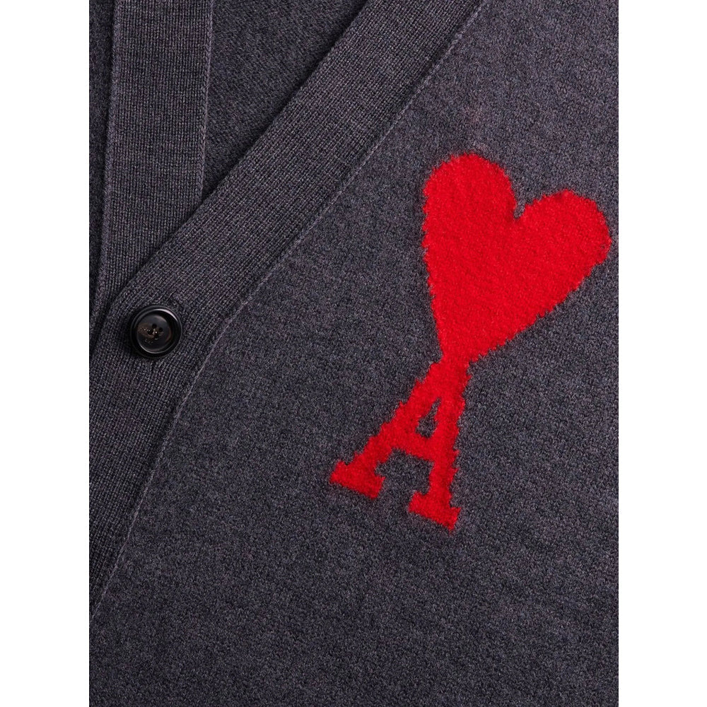 Ami Paris Grey Sweaters & Knitwear - Cardigans Men - 5