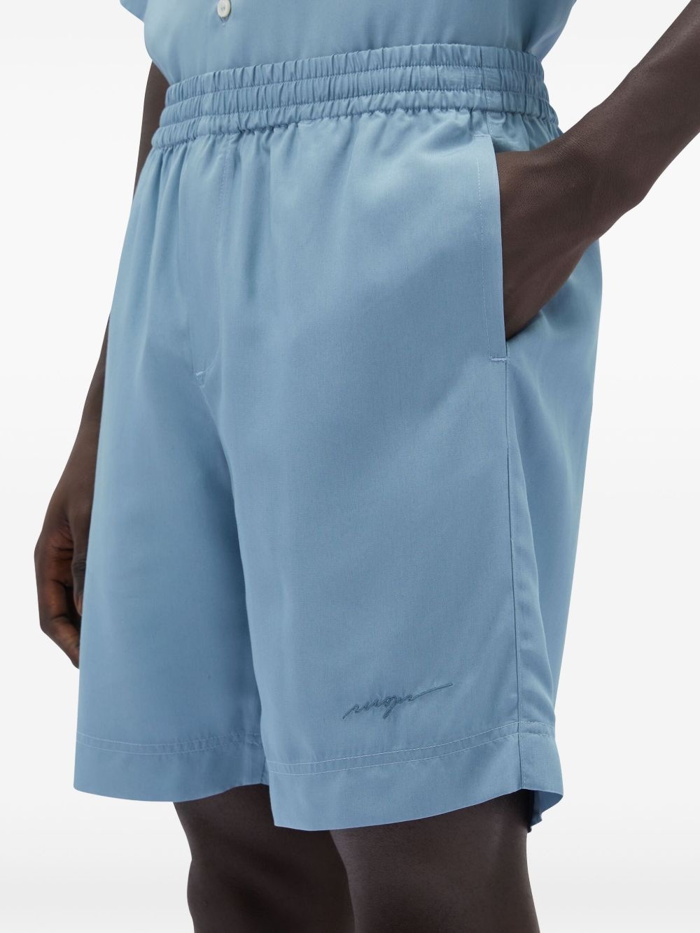 logo-embroidered shorts - 5