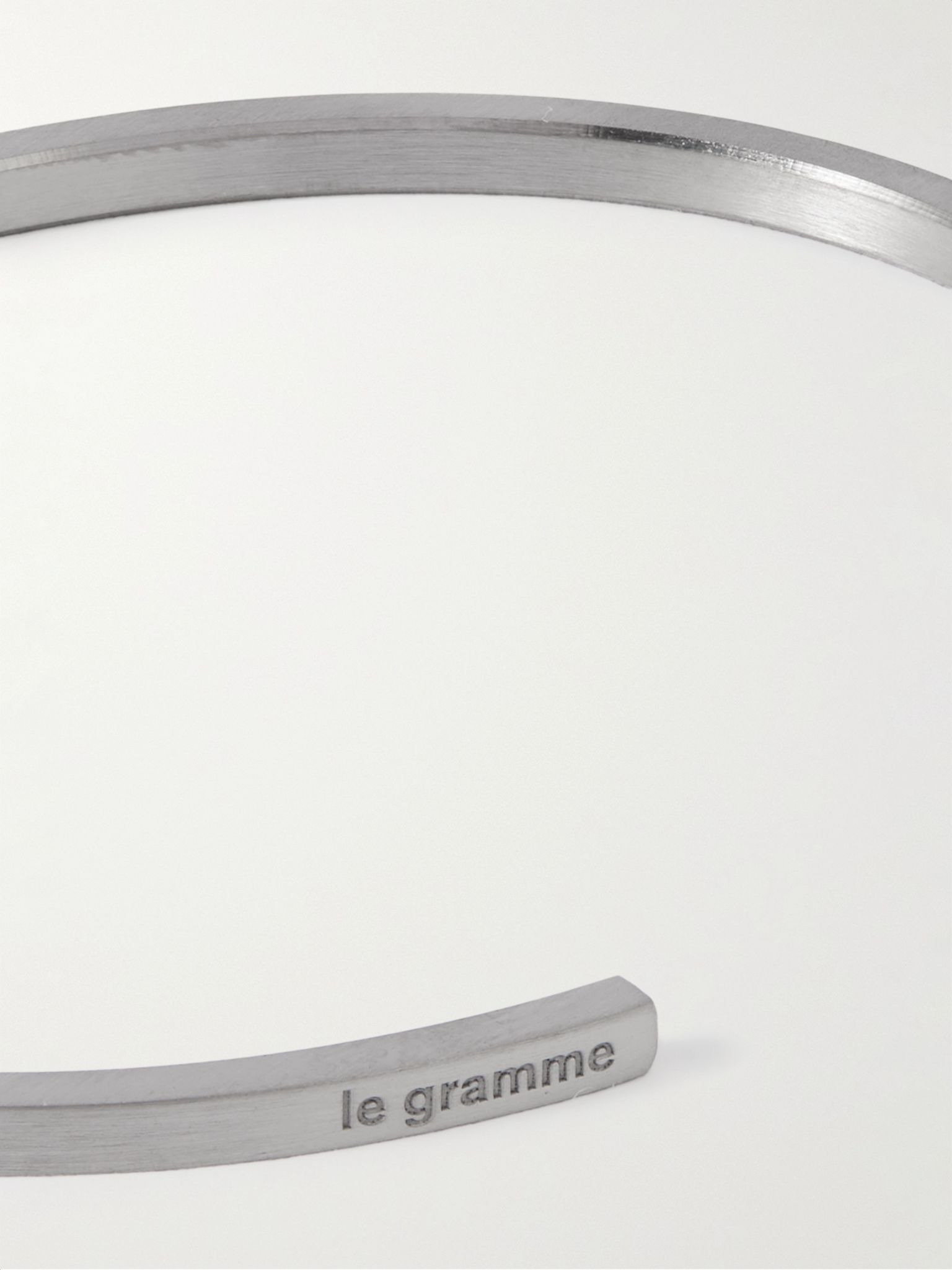 Le 7g Brushed Ruthenium-Plated Recycled Sterling Silver Cuff Silver - 4