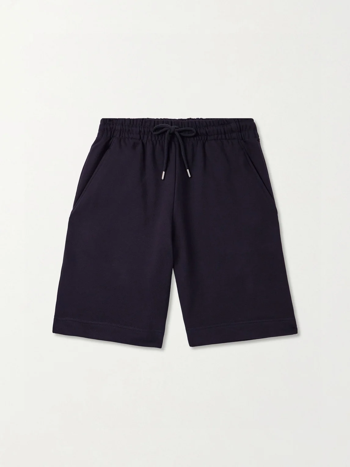 Wide-Leg Cotton-Jersey Drawstring Shorts - 1