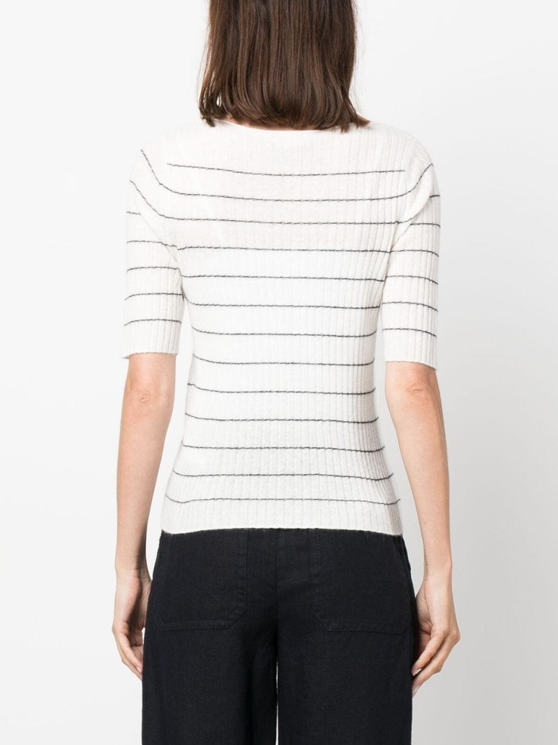 boat-neck striped knitted top 4