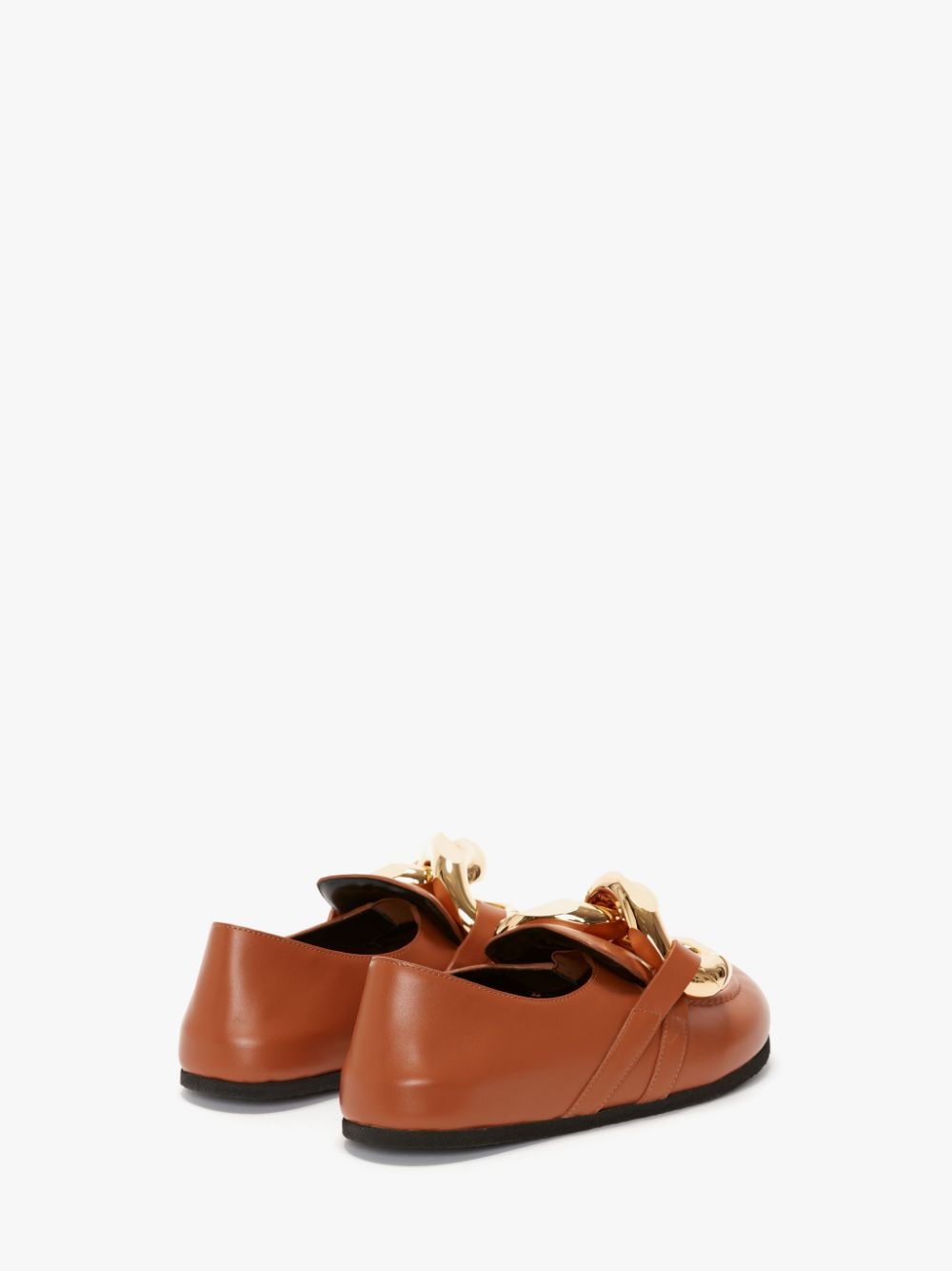 CLOSED BACK LEATHER CHAIN LOAFER - 3