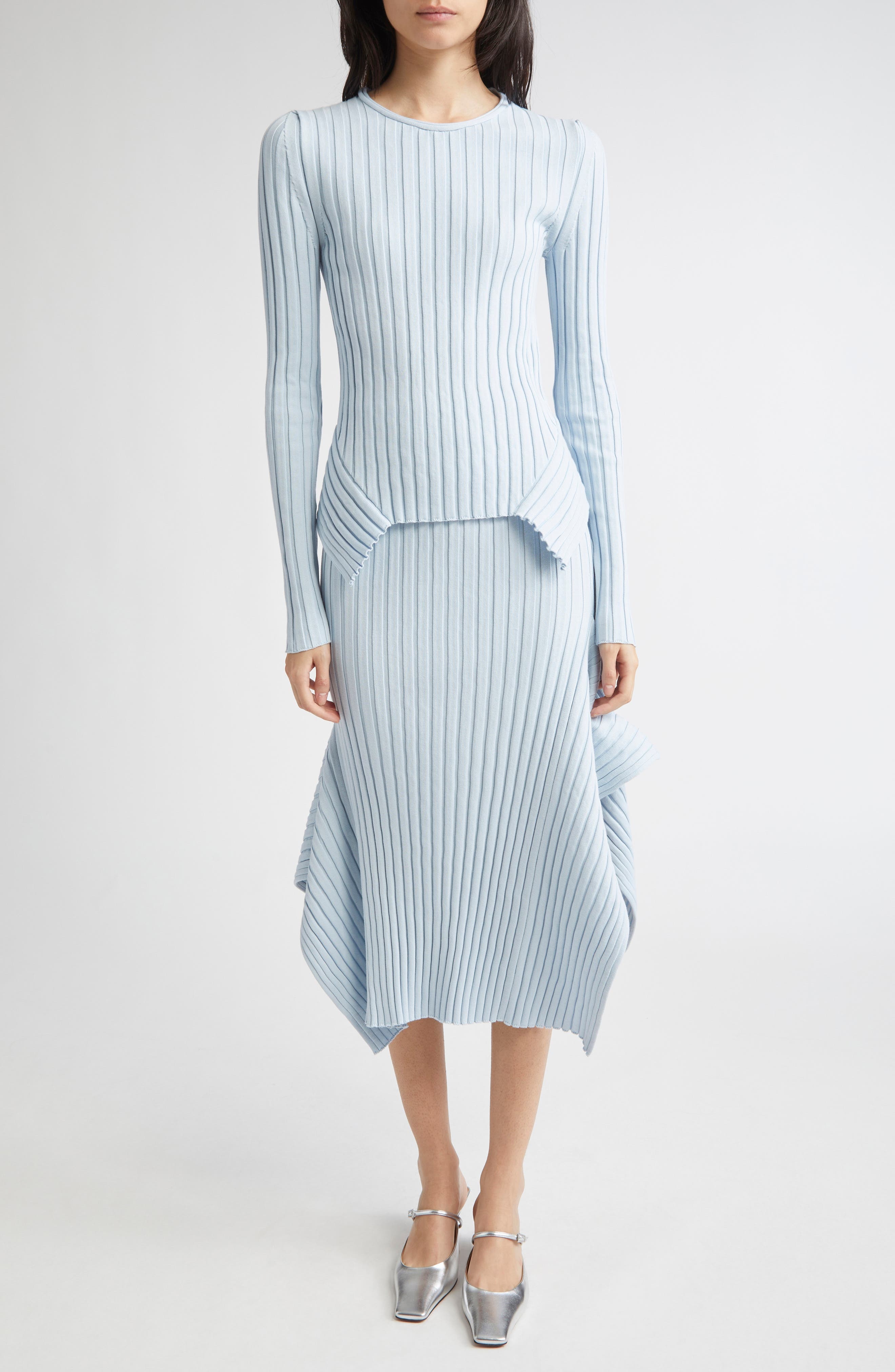 Stella McCartney Textured Knit Rib Sweater in 4210 - 2