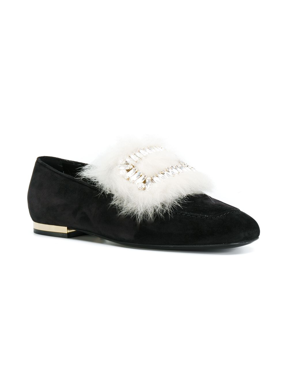 fur detail loafers - 2
