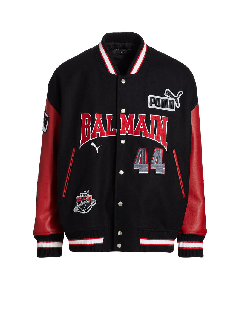 Balmain x Puma - Leather varsity jacket 1