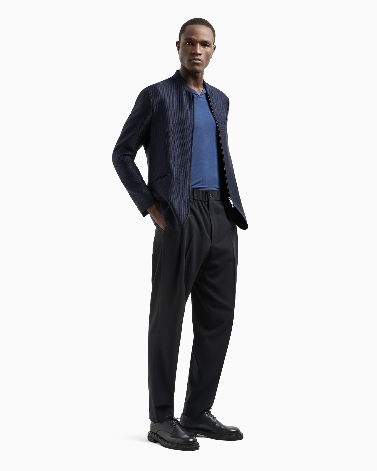 STRETCH VISCOSE JERSEY SHORT-SLEEVED POLO SHIRT - 4