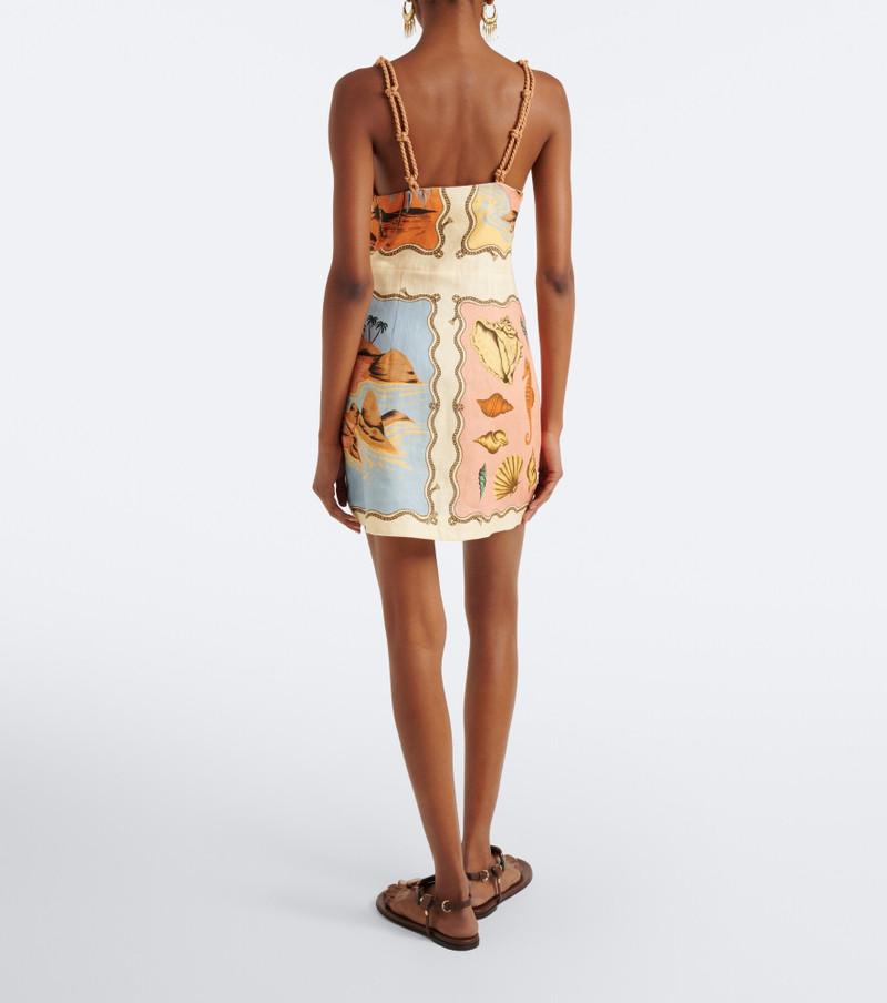 Rio Souvenir printed linen minidress 5