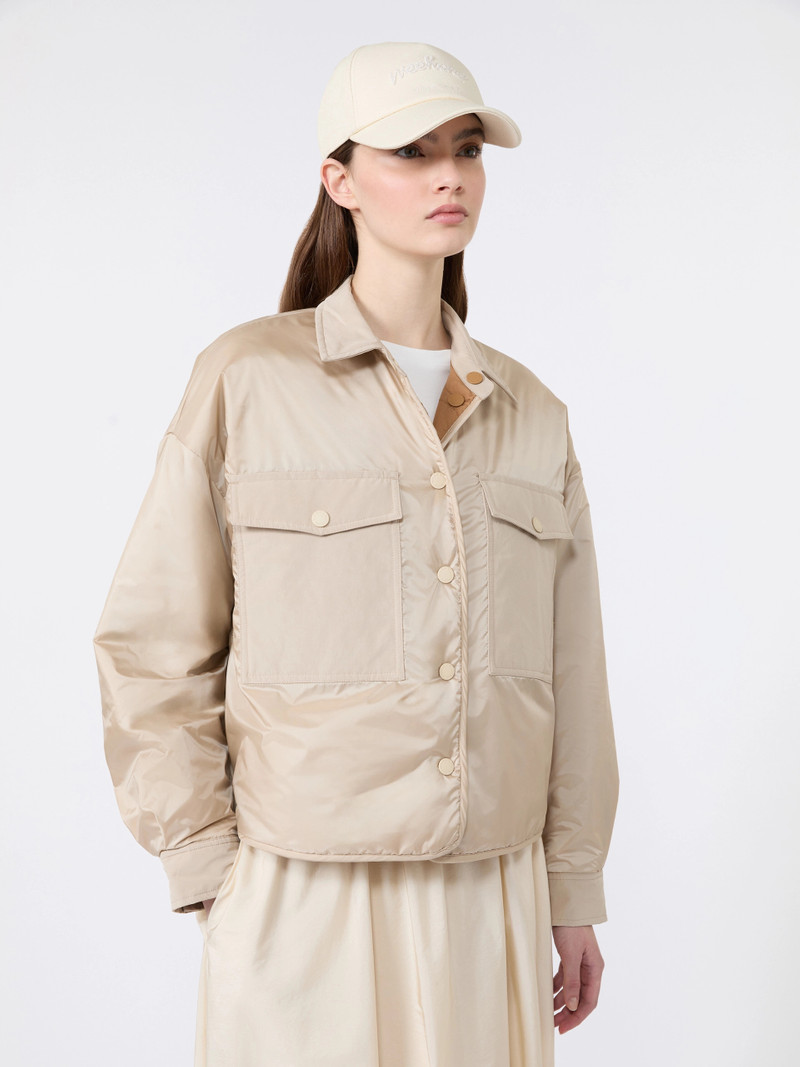 SUGHERO Reversible water-repellent canvas padded jacket - SAND 5