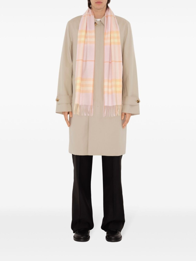 checked cashmere fringe scarf 4