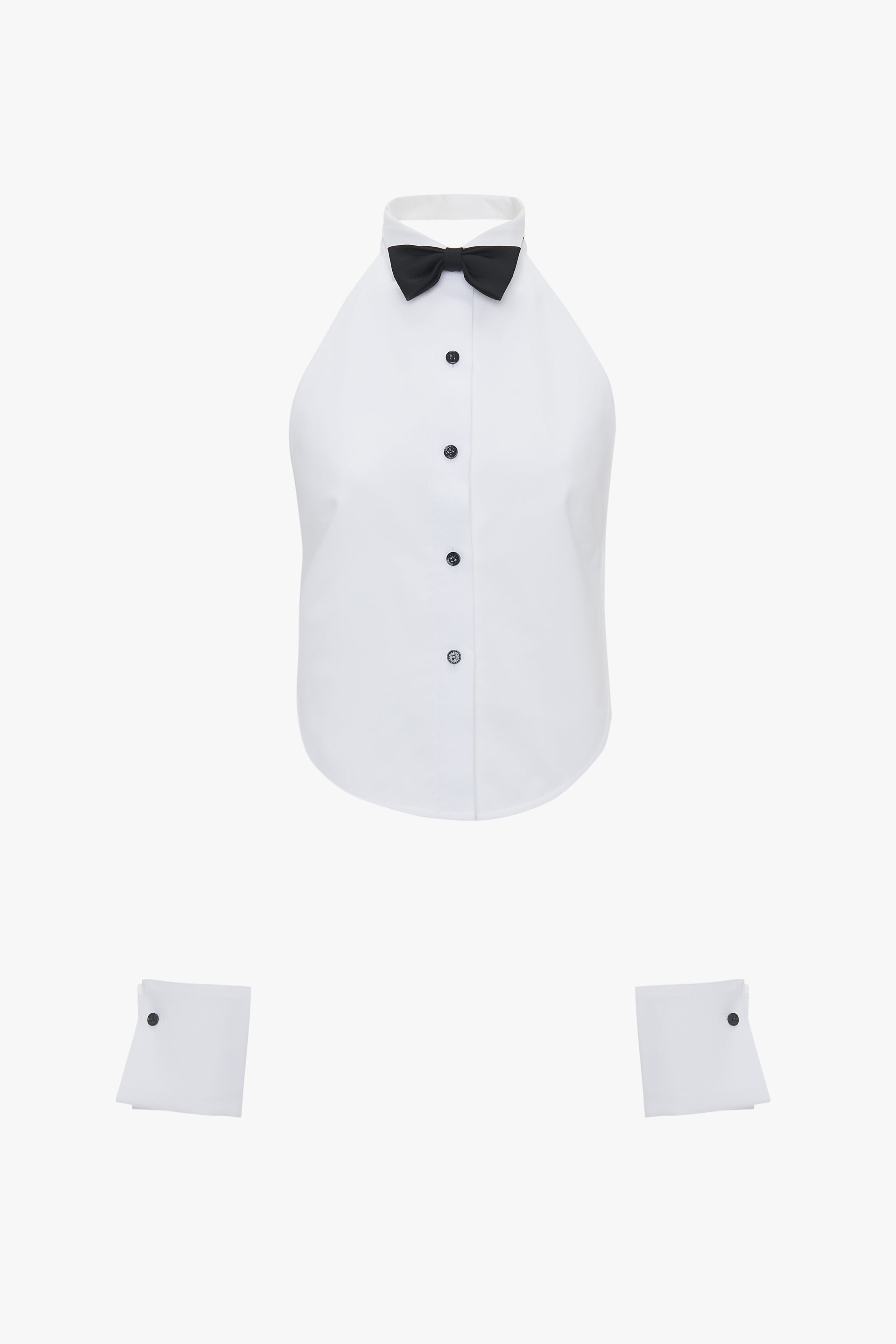 Tuxedo Bib In White - 1