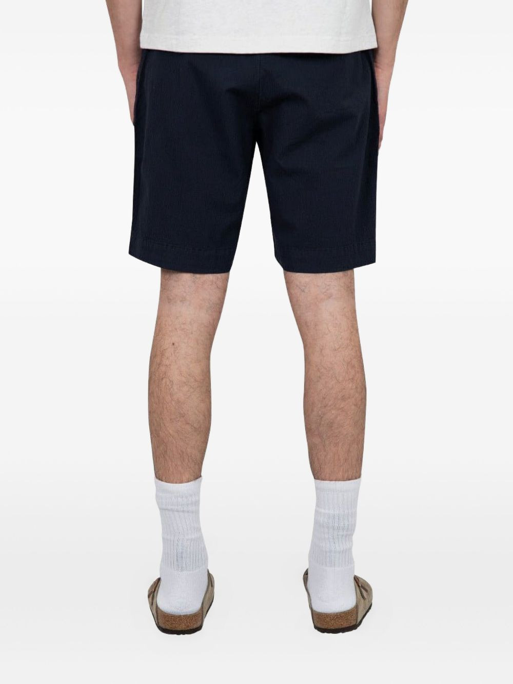linen-cotton blend deck shorts - 3