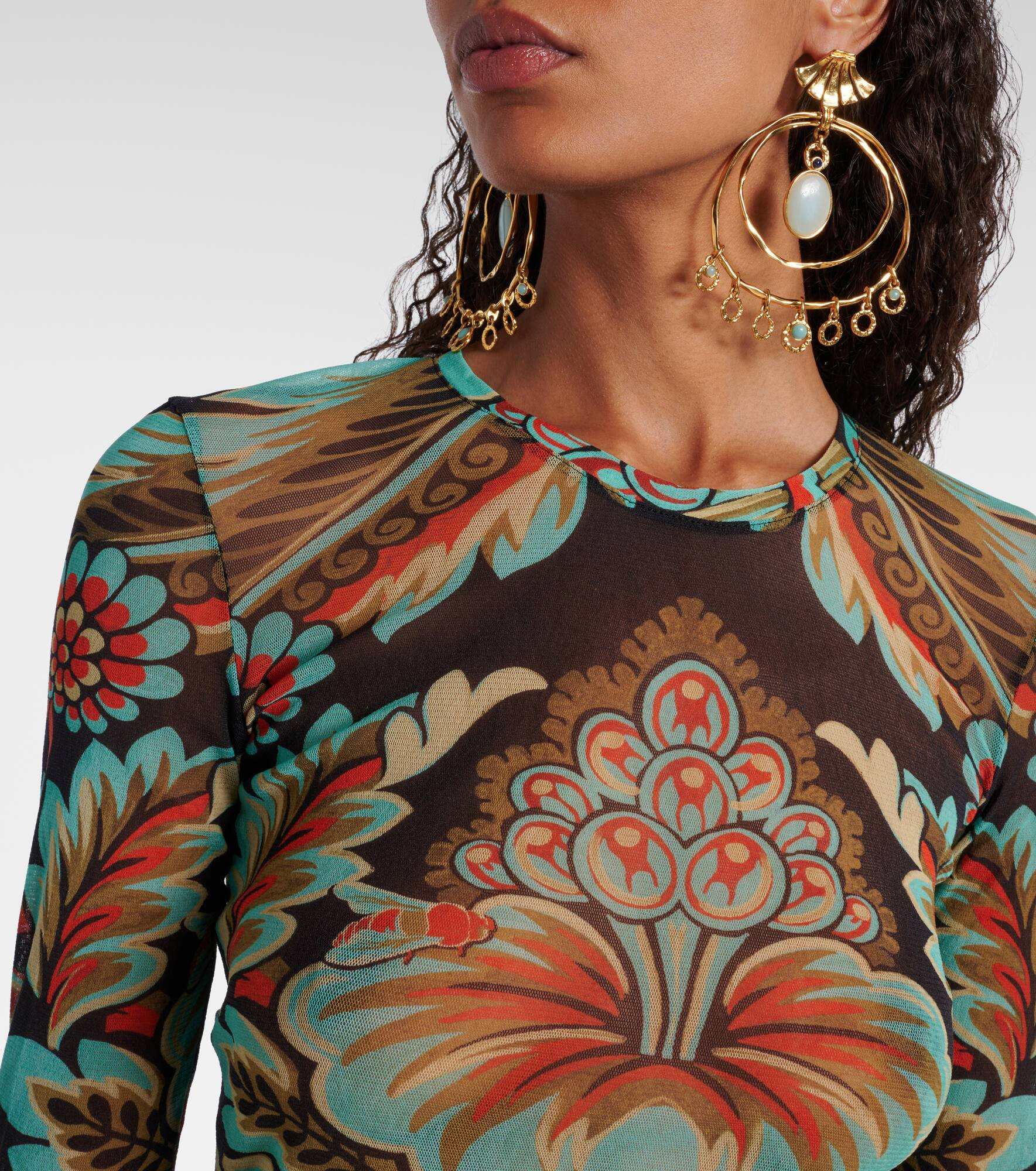 Printed jersey top - 4