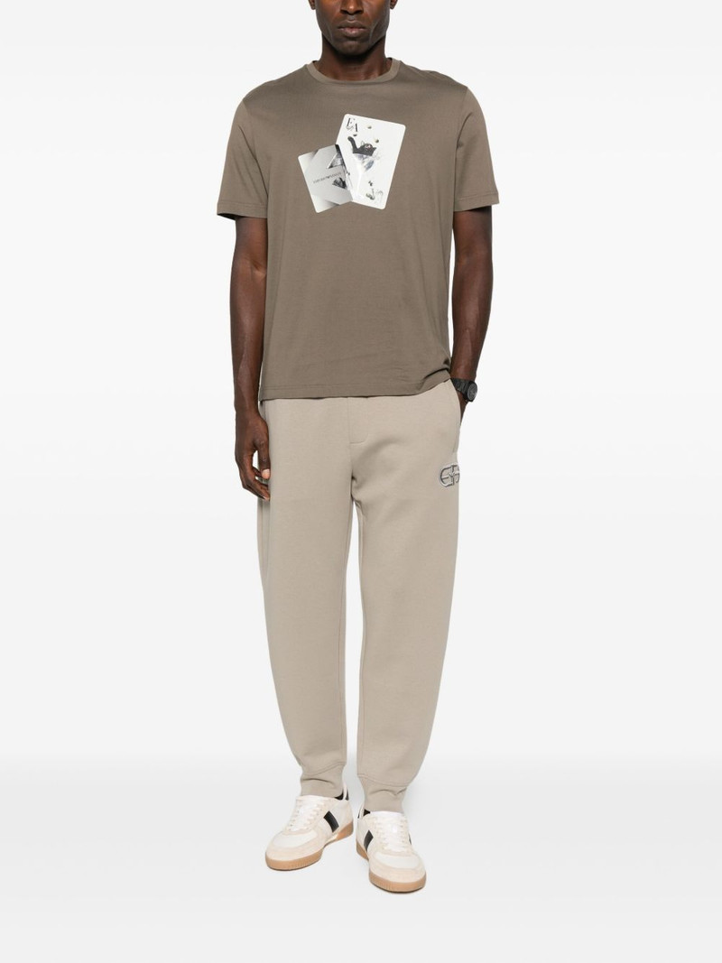 EMPORIO ARMANI logo-embroidered track pants outlook