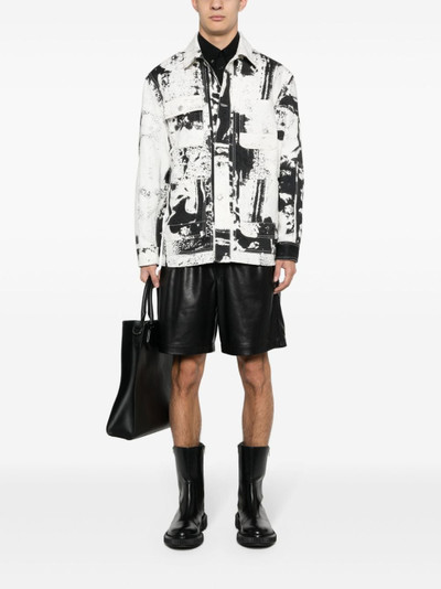 Alexander McQueen abstract-pattern cotton twill jacket outlook
