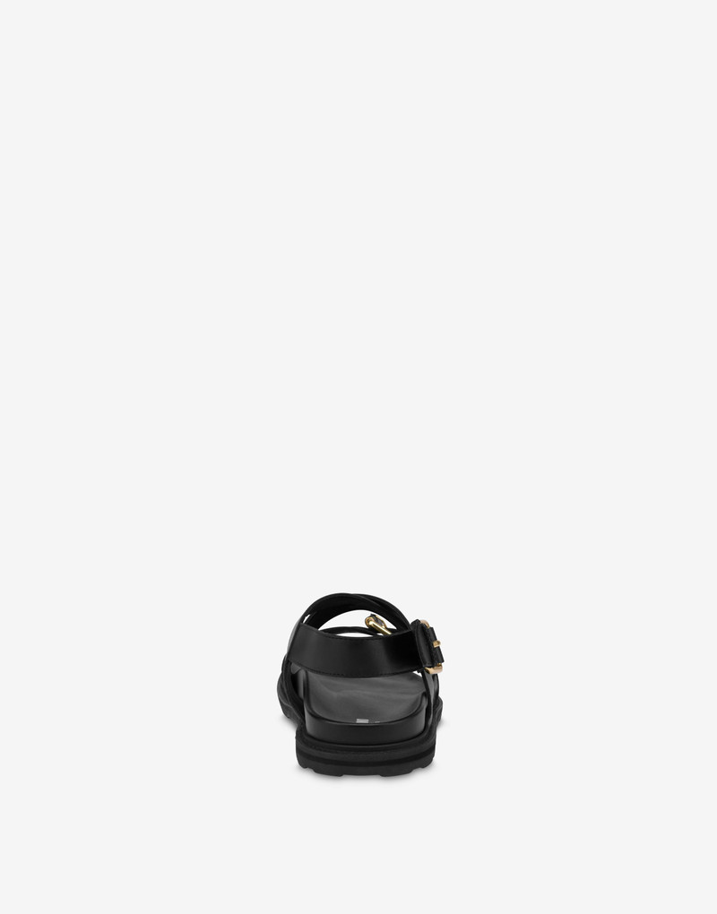 Moschino SANDALS IN CALF LEATHER WITH BUCKLES outlook