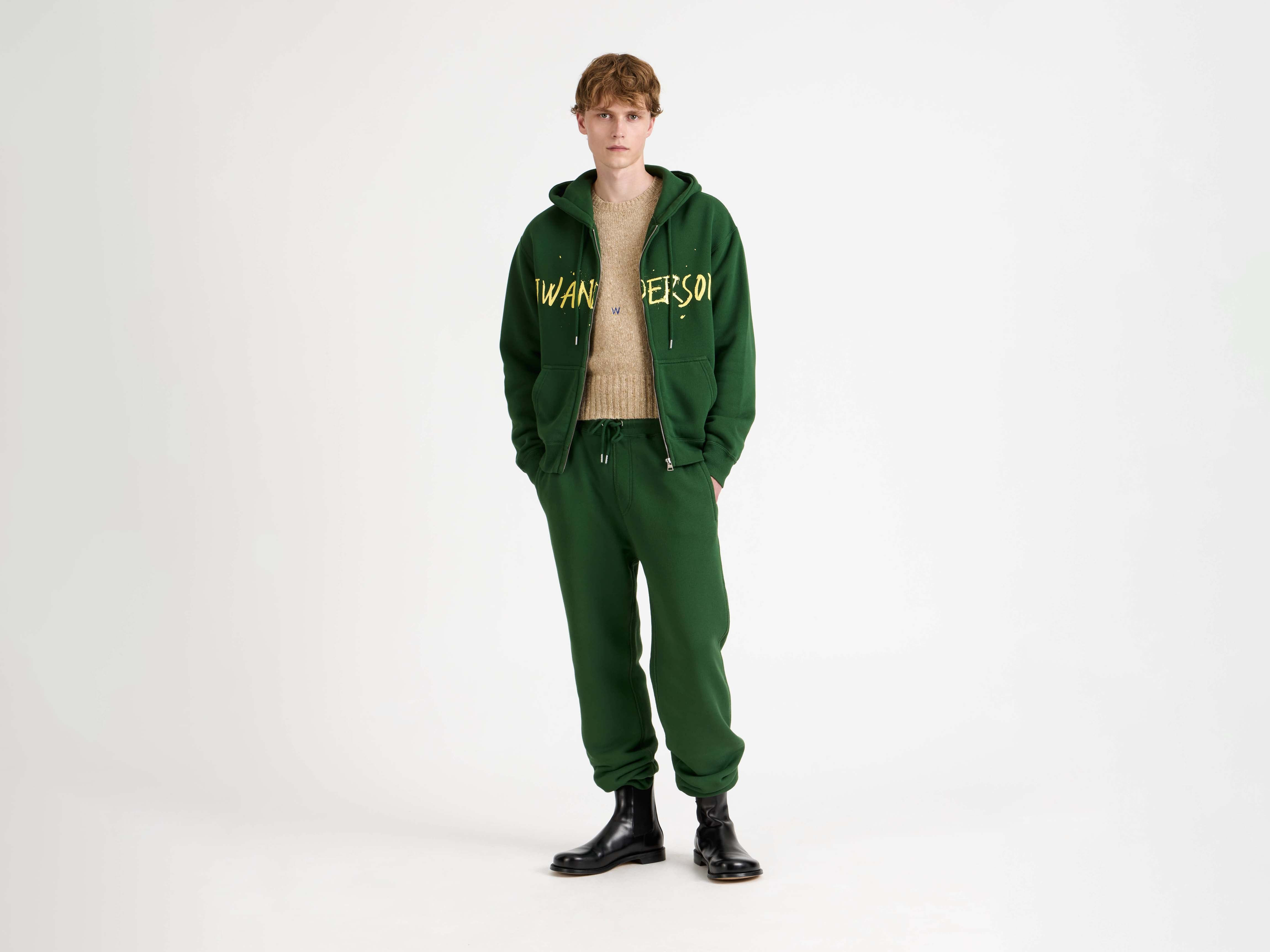 CUFFED SWEATPANTS IN GREEN - 6