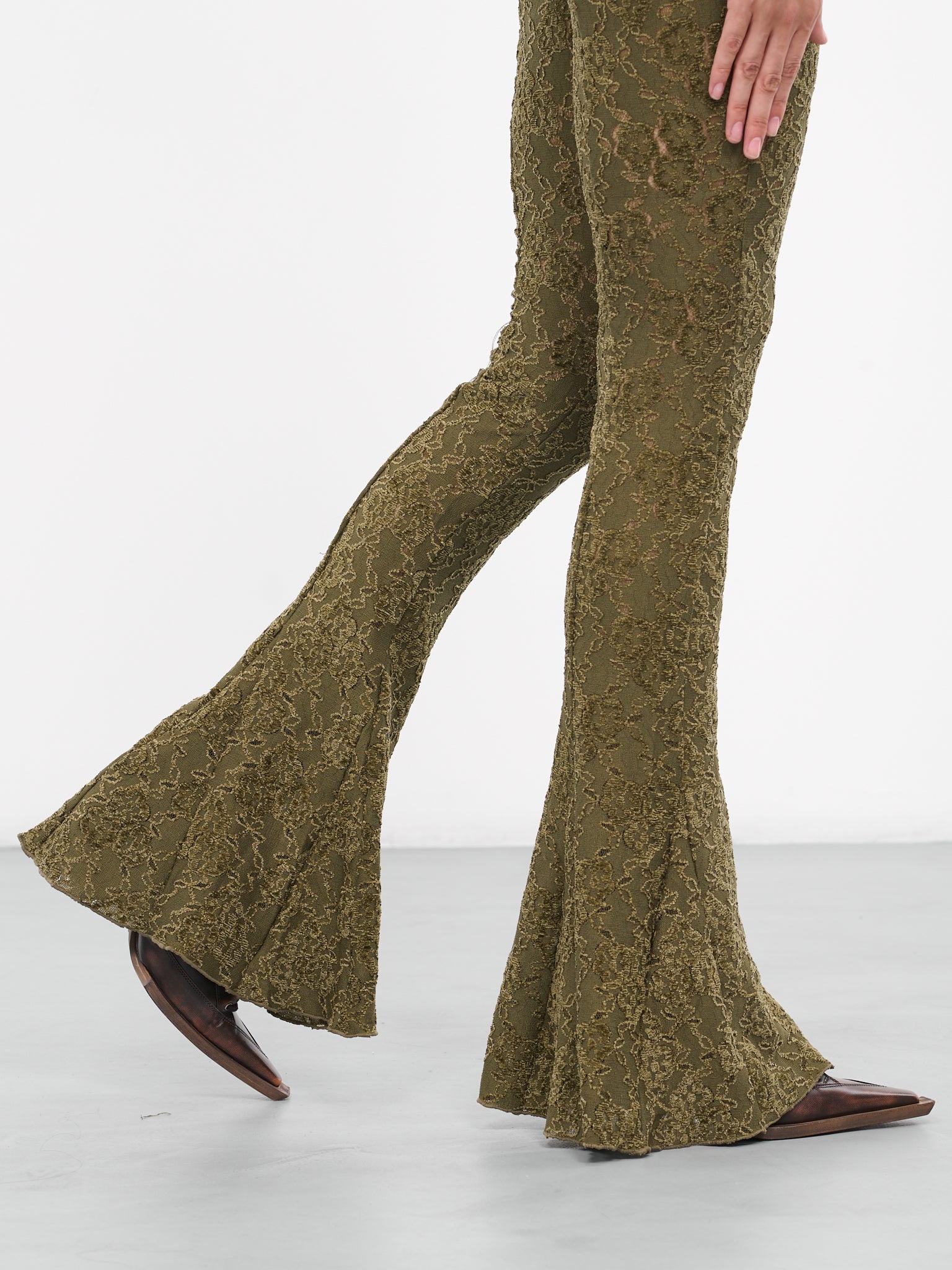 Flared Lace Trousers - 5