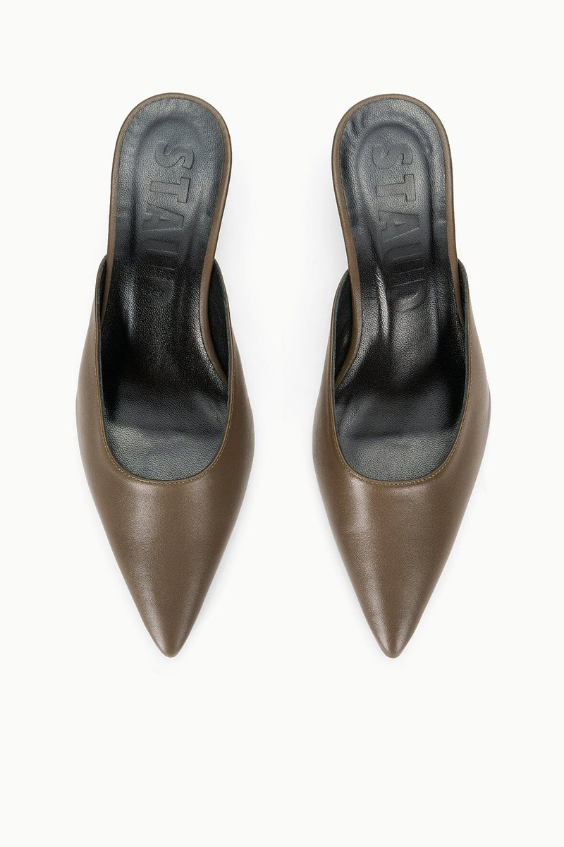 STAUD SEBASTIAN KITTEN HEEL MULE TRUFFLE 5