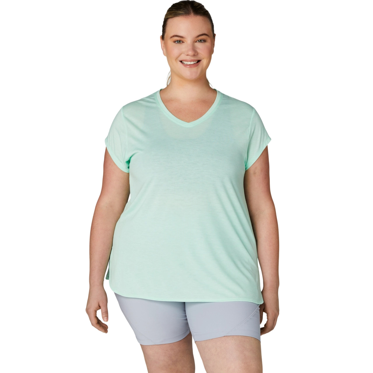 WOMEN'S HEATHER VNECK TOP - 1