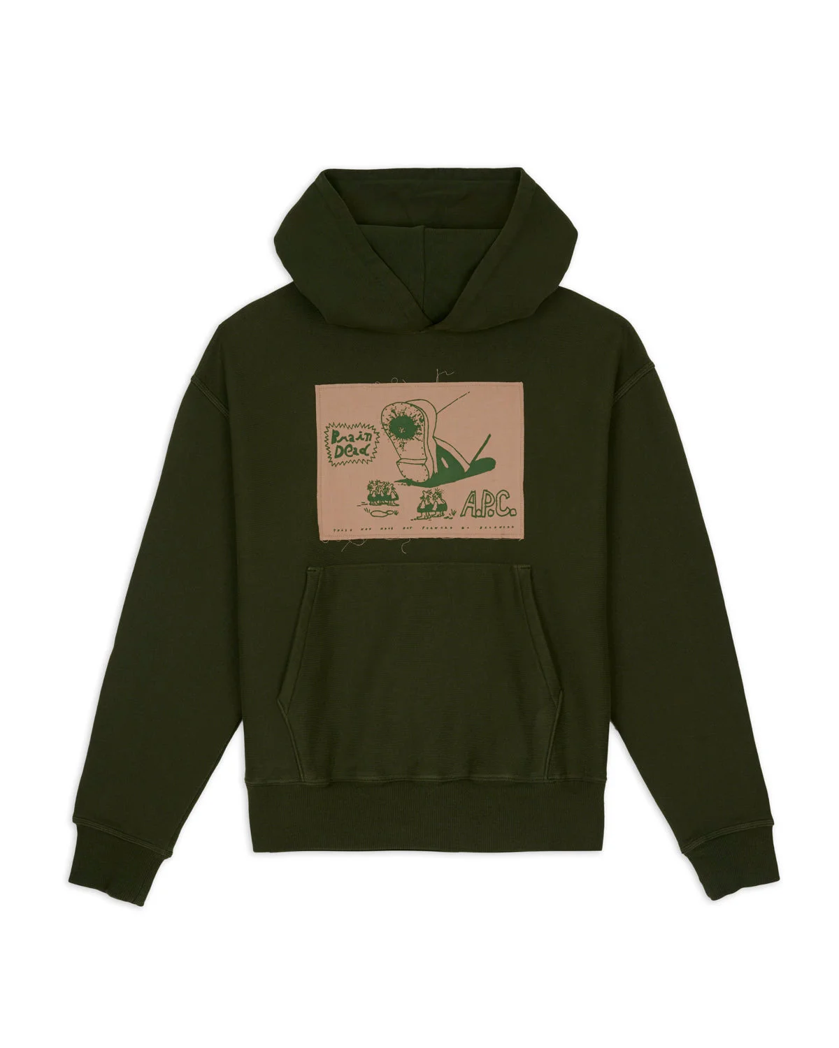Brain Dead x A.P.C. Stomp Hoodie - Forest - 1