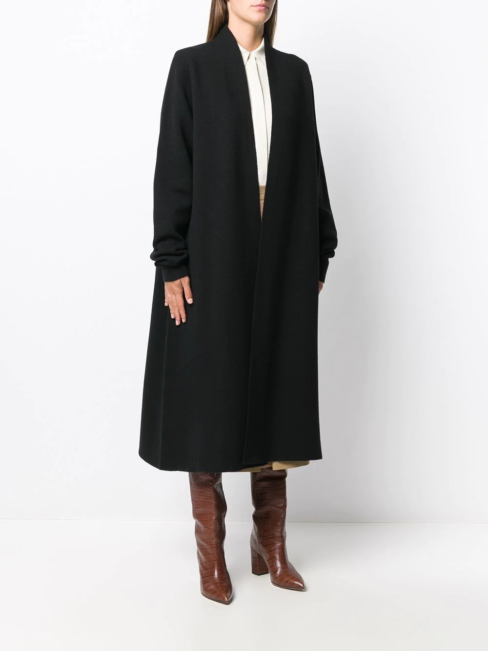 wrap long coat - 3