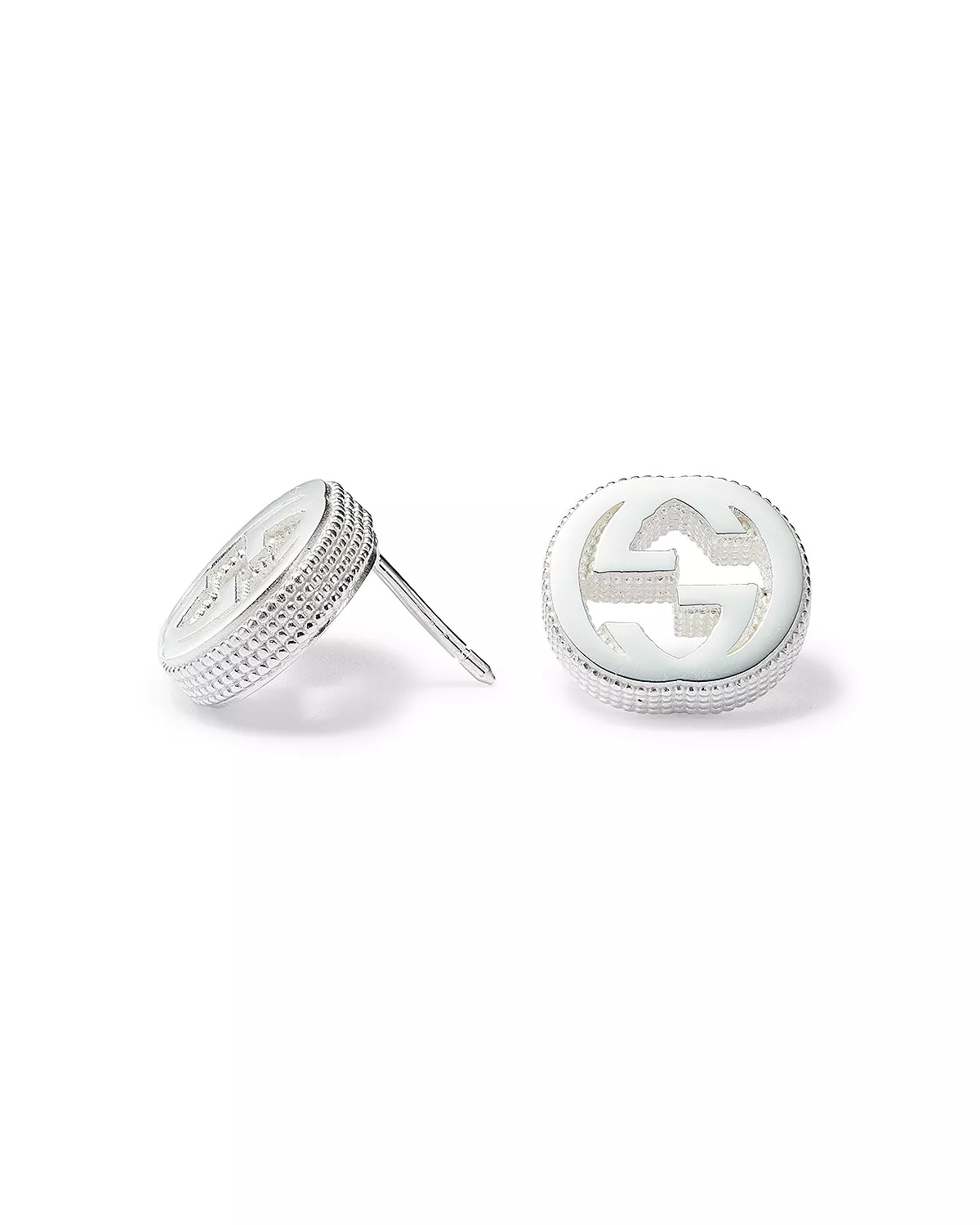 Sterling Silver Interlocking G Stud Earrings - 3